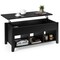 Gymax Lift Top Coffee Table w/ Storage Compartment Shelf Living Room Furniture Black
